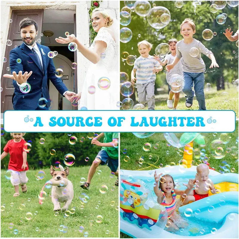 Unisex Handheld Automatic 40-Hole Bubble Machine Wand - Outdoor Toy with Mini Fan Mode, Kids 4+ Gifts for Birthdays, Easter Baskets, Children's Day Summer Beach Gatherings