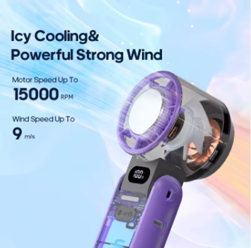Mini Portable USB Eco-Friendly Automatic Air Cooling Fan Foldable Handheld Fan Outdoor  Fan