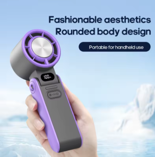 Mini Portable USB Eco-Friendly Automatic Air Cooling Fan Foldable Handheld Fan Outdoor  Fan
