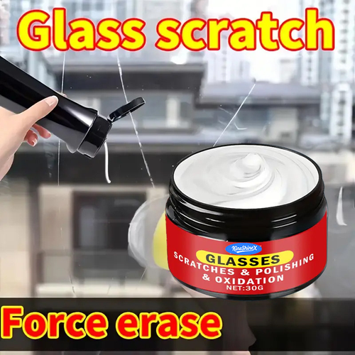 Glass Scratches Repair Paste Professional Polish Refinishing Agent Restores Clarity for Car Windows Mirrors Bathroom Glass Two Per Set