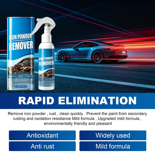 Automotive Rust Remover Spray (100ML) - Fast-Acting Iron & Rust Cleaner for Wheels, Rims, Metal Surfaces - Car Detailing Products, Detailing Products Chemicals - Safe on Most Automotive Finishes, Cars, Motorcycles,summervibes