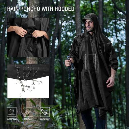 Hot Sell Recycled Plastic Pu Waterproof Raincoat Adults Raincoat With Hoods and Plastic Raincoat with Storage Bag
