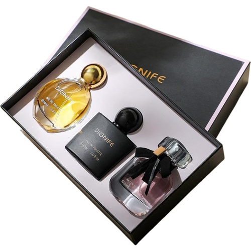 DIGNIFE Floral Scent Women's Regular Size Spray Perfume Three-Piece Cross-Border Gift Set for Home Use Long Lasting Modern Style