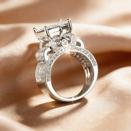 Hip-Hop Style Micro-Painted Zircon Heart Ring Heavy-Duty Design  Retro Ring Trendy New Jewelry Size reservation supported