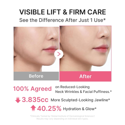 Medicube PDRN Collagen Gua Sha Neck Wrinkle Cream Built-In Gua Sha Massager with Volufiline 5% Firming Contour Care for the Look