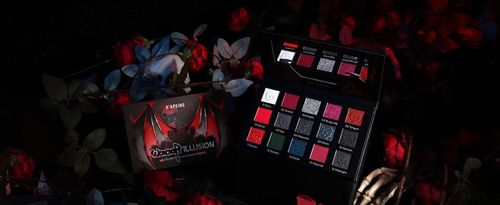 K'APEINE 15-Color Gothic Rose Eyeshadow Palette (includes contour and blush)