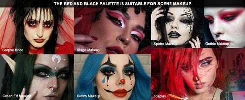 K'APEINE 15-Color Gothic Rose Eyeshadow Palette (includes contour and blush)