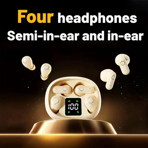 Dual Wireless Earbuds LED Power Display HiFi in Ear Noise Earphone Cancelling Low Latency Touch Control Type-C Long Battery Life