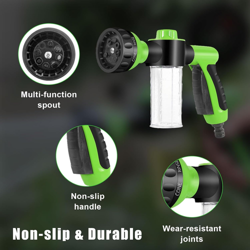 High Pressure 8 in 1 Pet Bathing Water Gun Car Wash Water Gun Spray Bottle Watering Hose Spray Gun Watering Flowers Sprayer