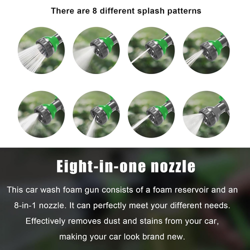 High Pressure 8 in 1 Pet Bathing Water Gun Car Wash Water Gun Spray Bottle Watering Hose Spray Gun Watering Flowers Sprayer