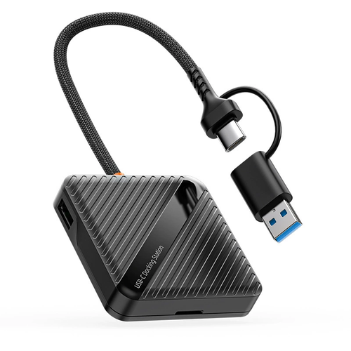 5 in 1 USB3.0 Reader Storage Box Adapter With USB Type-C Cable Support 5Ports Read Simultaneously for SD TF Card Storage Manager