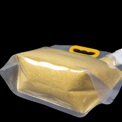 Grains Cereals Household Food Liquid Storage Transparent Stand up Pouch Bag with Spout and Handle Six Per Set