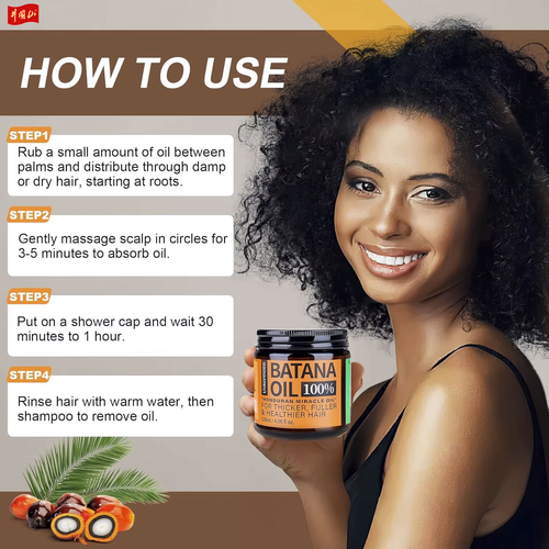 Batana Oil Organic Ingredient Nourishing Raw Vegan Natural Moisturizing Pure Butter Batana Oil for Hair Growth