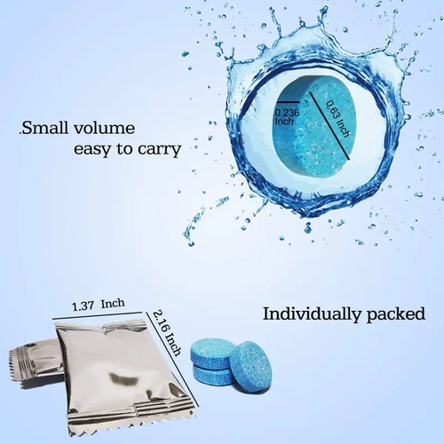 150 Pcs Car Windshield Washer Fluid concentrate Tablets,Windshield Wiper Fluid,1 Pack Makes 52.5 Gallons,1 Piece Makes 1.05 Gallons(Winter: Use With De-icer or Methanol)