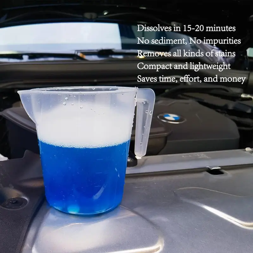 150 Pcs Car Windshield Washer Fluid concentrate Tablets,Windshield Wiper Fluid,1 Pack Makes 52.5 Gallons,1 Piece Makes 1.05 Gallons(Winter: Use With De-icer or Methanol)