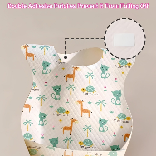 Baby Bib Set Silicone Washable Anti-Bacterial Button Closure Feeding Bibs for Toddlers Newborns 20PCS