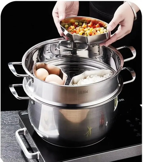 Individual Food Steamer Box Tray Set, 6pack Stainless Steel Mini Steamer Cookers Insert Pot Food Holder for Instant Pot n Air Fryer to Quick Prepare Meal