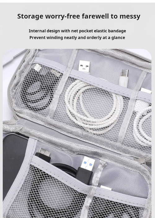 Pink Dustproof Business Travel Hot Digital Accessories Storage Bag Data Cable Power Bank Protective Case