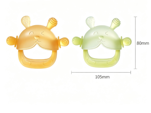 Silicone Baby Food Grade Rabbit Complete Set Hand Held Boilable Liquid Silicone Special Soothing Chew Toy