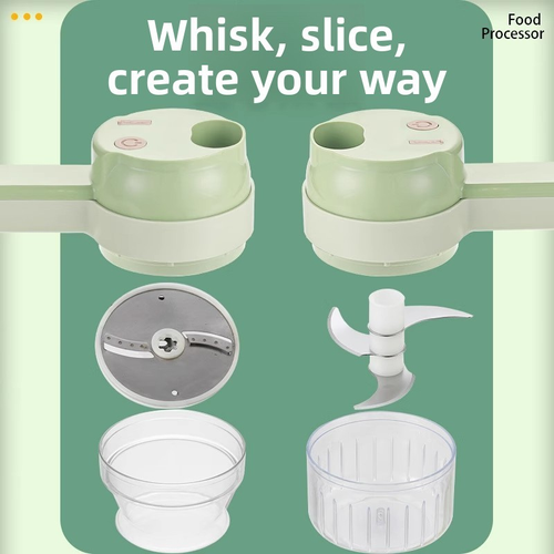 Multifunctional Vegetable Chopper Electric Automatic Garlic Masher Chili Ring Scallion Cutter Ginger Paste Slice Maker ABS