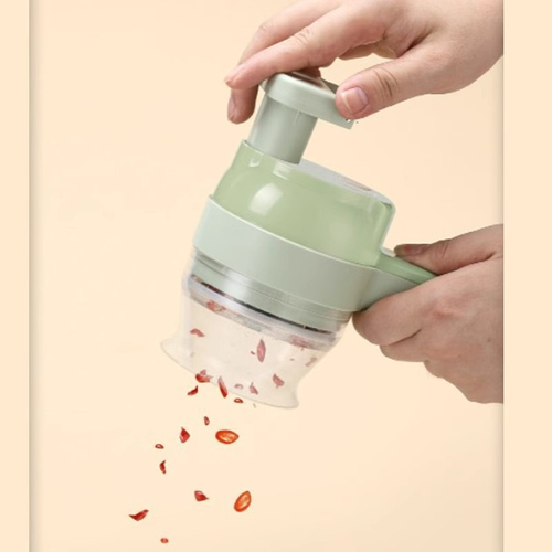 Multifunctional Vegetable Chopper Electric Automatic Garlic Masher Chili Ring Scallion Cutter Ginger Paste Slice Maker ABS