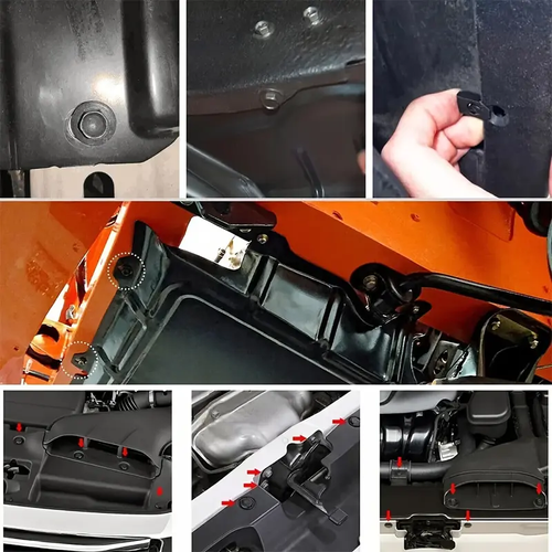 50-Piece Metal Cars Motorcycles Fastener Set - Clips+Screws, Car Bolt Clips, Bumper Front Wing Clips, Engine Splash Shield Rivets, Fender Fastener Buckles, U-Shaped Washers, Motorcycle Accessories, Car Accessories, Vehicle Accessories