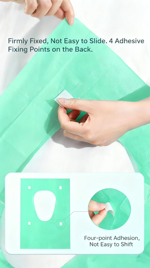 Disposable Flushable Toilet Seat Covers, 40-Pcs Portable Travel Packs, Soft Hygienic Toilet Accessories Cover for Bathroom Use, Home Bathroom Supply