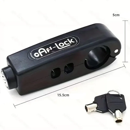 Heavy Duty Anti-Theft Brake Lever Security Lock for Bicycles, Scooters, Motorcycles, Durable ABS Plastic, Easy-Carry Design, Black, Includes Key, Bike Accessories, Motorcycle Accessories