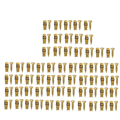 6x14mm Short Expansion Screw Set for Cabinet Hinge Repair and Door Hinge Thread Repair (Pack of 50 + Gloves)