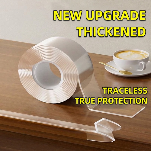 Clear Edge Guard Tape Corner Protector Baby Safety Self-Adhesive Rubber Soft PVC Waterproof Anti-Collision Strip Furniture Glass Two Per Set