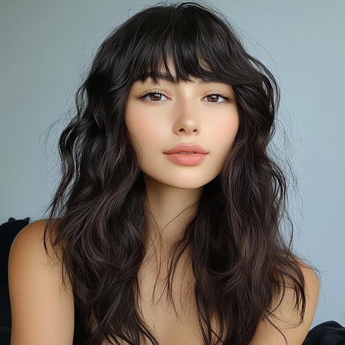 New Western-style long curly wig for women