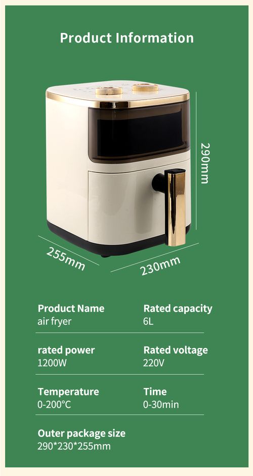 6L Visible Air Fryer & Electric Oven – Large-Capacity, Multifunctional, Fully Automatic Smart Oven (No-Flip Design)