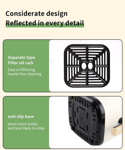 6L Visible Air Fryer & Electric Oven – Large-Capacity, Multifunctional, Fully Automatic Smart Oven (No-Flip Design)