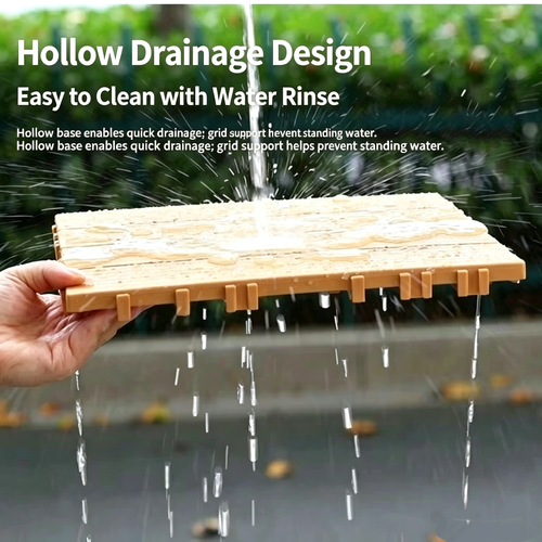 Interlocking PVC Deck Tiles Waterproof Anti-slip Modern Minimalist Outdoor Patio Balcony Garden Snap Flooring Tiles 30*30*2cm 44 Pieces Per Carton