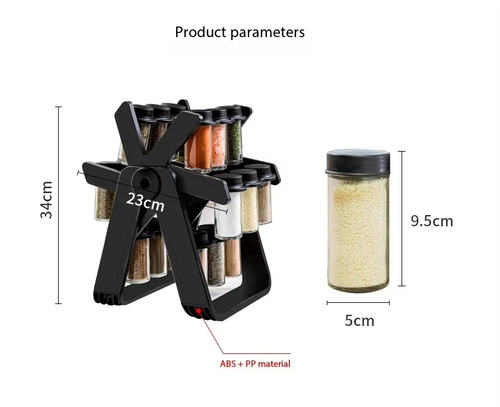 Rotating condiment storage rack