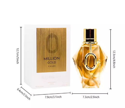 跨境外貿爆款女士黃金百萬香水花香木質持久留香女用清新小眾香水