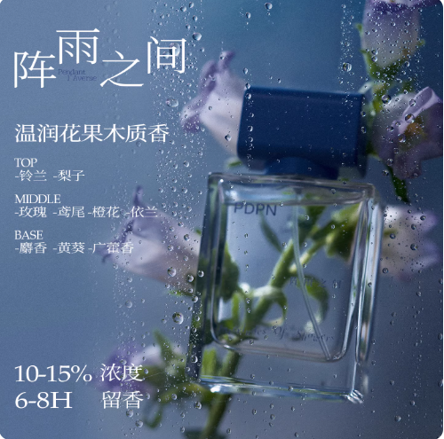 pdpn淡香水陣雨之間女士持久留香生日禮物禮盒送閨蜜邂逅官方正品