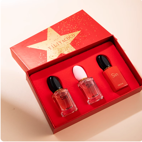 香水套裝意利雅網紅摯愛女士香水三件套禮盒持久淡香清新女香