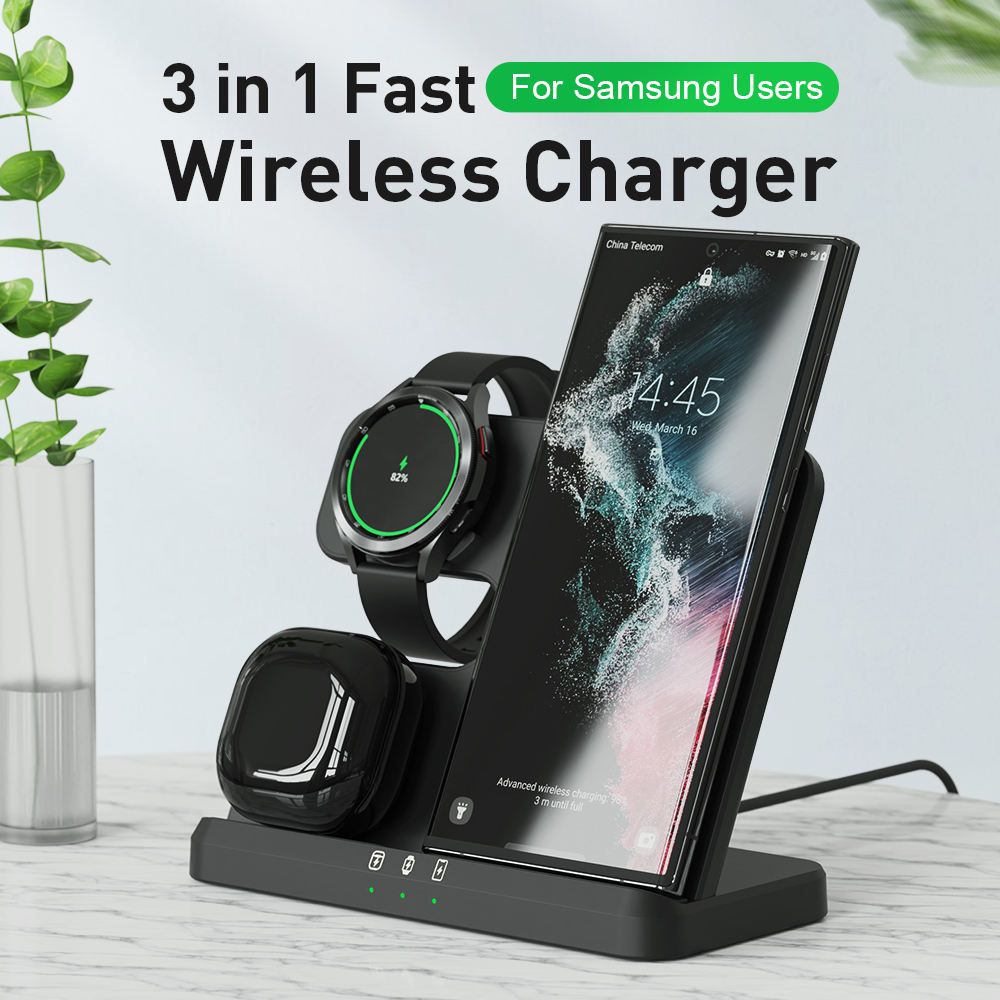 2025 Best Selling Products Power Banks Power Station High Quality Fast Charging 10w qi Wireless Charger Stand for Samsung
