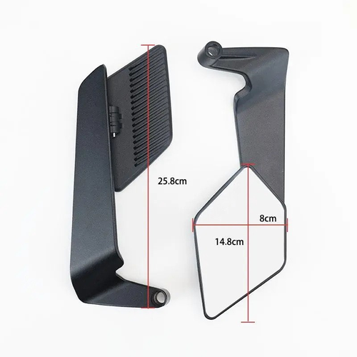 Universal Motorcycle Folding Rear View Mirror Blue Glass Wind Wing Side Mirror for Electric Bike ATV Scooter