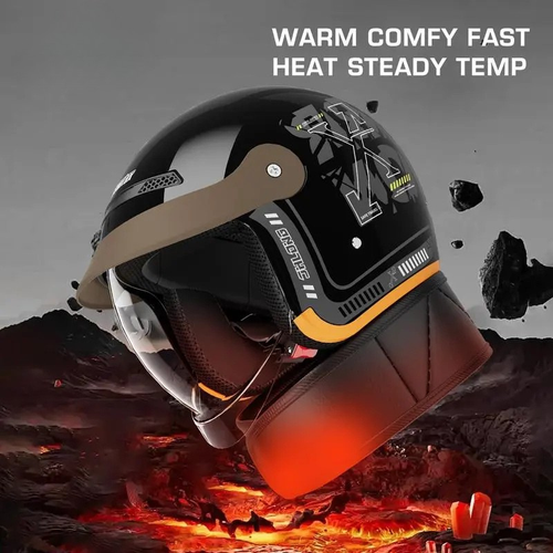 3C Certified Electric Motorcycle Helmet Half Helmet with Inner Visor Four Seasons Universal Safety Helmet for Men & Women