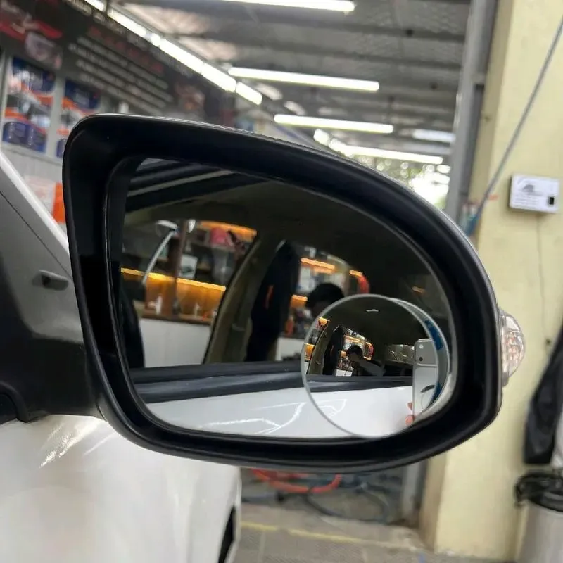 HD Frameless Blind Spot Mirror 360 Degree Adjustable Wide Angle Car Rear View Auxiliary Mirror Universal Car Blind Spot Mirror HD Convex Wide Angle Rearview Mirror 360 Rotation