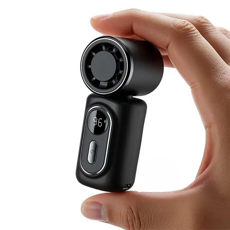Mini Portable Handheld Clip Fan 3-in-1 Rechargeable 3000mAh Battery, 5 Speeds, 180° Adjustable Airflow, USB Cooling, Perfect for Travel, Office, and Personal Use - Protection