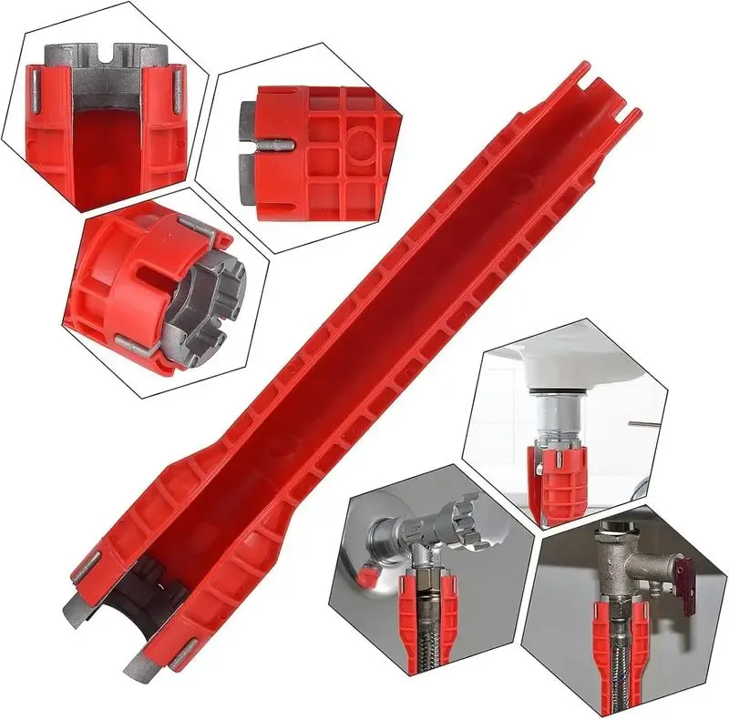 14-in-1 Multi-functional Wrench for Toilet, Sink, Bathroom, Kitchen Plumbing Installation and Repairs faucet wrench pipe