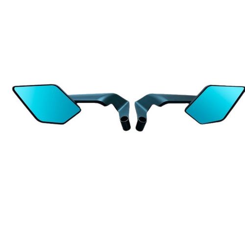Universal Motorcycle Folding Rear View Mirror Blue Glass Wind Wing Side Mirror for Electric Bike ATV Scooter