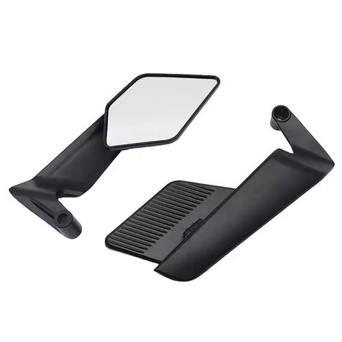 Universal Motorcycle Folding Rear View Mirror Blue Glass Wind Wing Side Mirror for Electric Bike ATV Scooter
