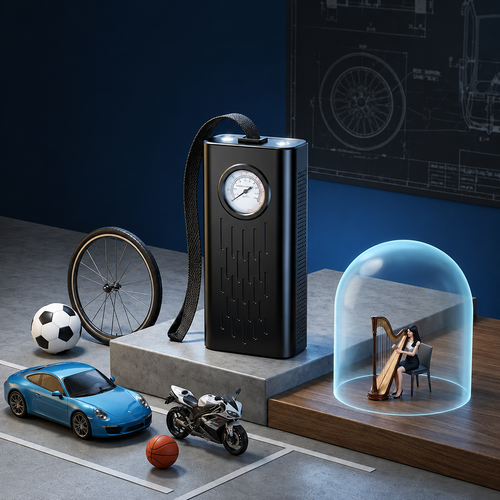 Wireless Car Tire Inflator Portable Air Compressor Handheld Smart Air Pump for Car Motorcycle Bicycle Ball
