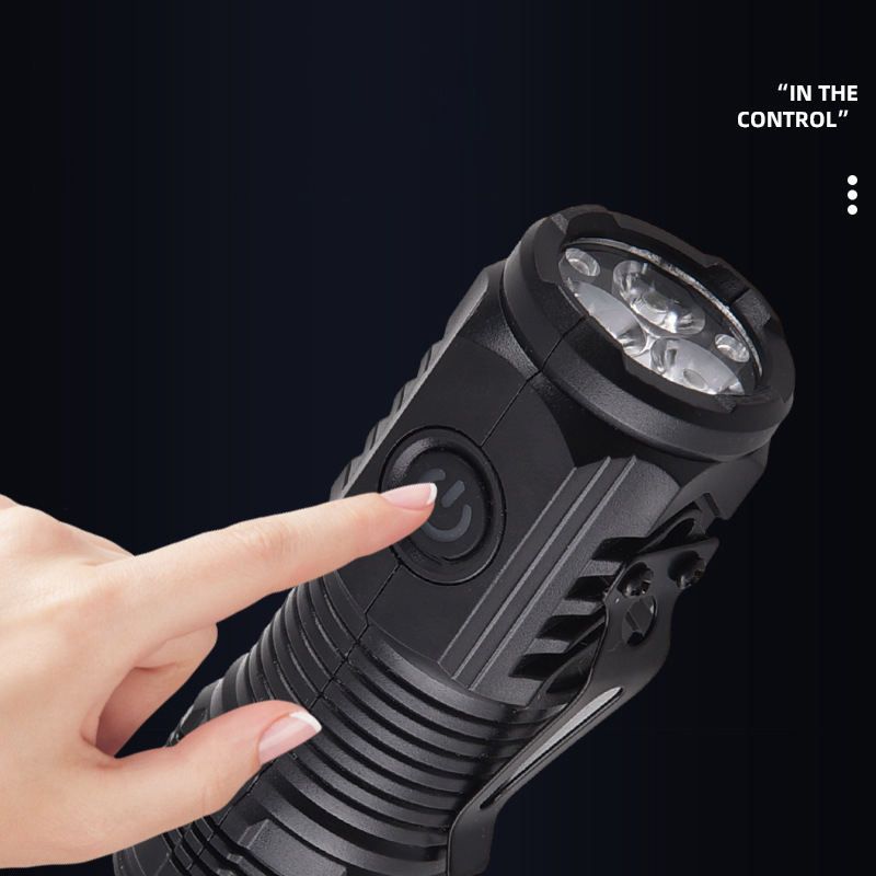 Hot USB Rechargeable Plastic Portable Small Flashlight Outdoor Multi-Function Camping Mini LED Flashlight Tactical Flashlight
