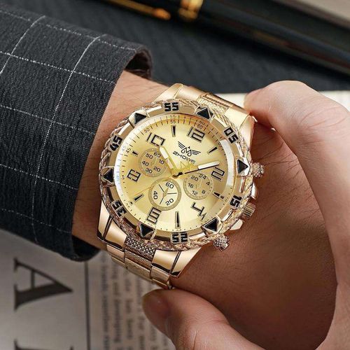 Set 6 Luxury Mens Watches Business Sports Full Steel Wristwatches 20mm Silicone Band Quartz Movement Glass Dial Boxed Male Clock