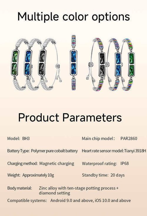 Screenless Smart Bracelet Step Counter Heart Rate Tracker Sleep Blood Oxygen Monitor Sport Waterproof for Gemstone Chain